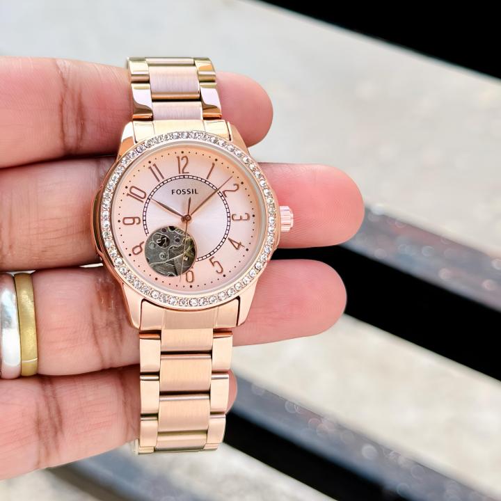 Fossill Architect Automatic Copper-Pink