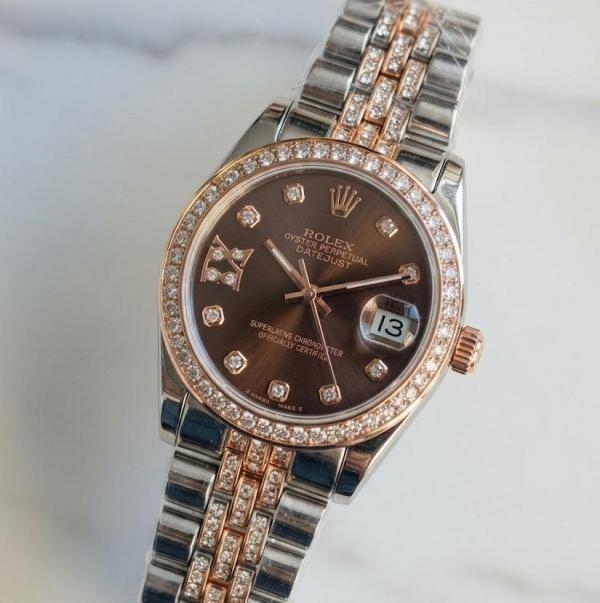 Roleexx Oyester Perpetual Date Just 2Ton-Copper-Brown