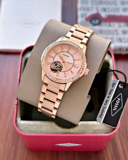 Fossill Architect Automatic Copper-Pink