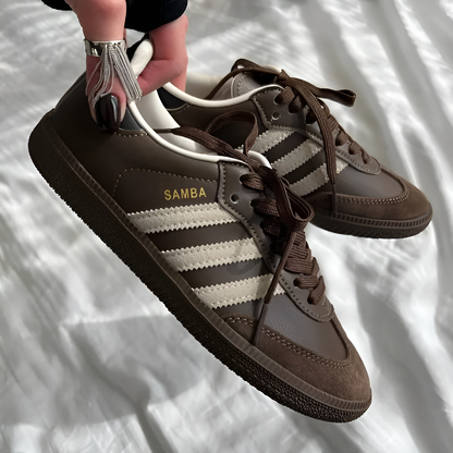 Adidass Samba Og Dark Brown Beige Gum