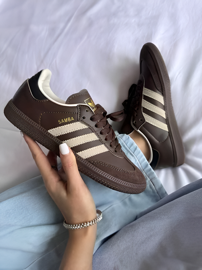Adidass Samba Og Dark Brown Beige Gum