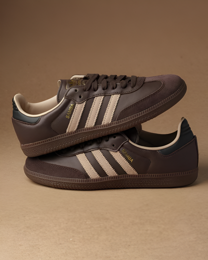 Adidass Samba Og Dark Brown Beige Gum