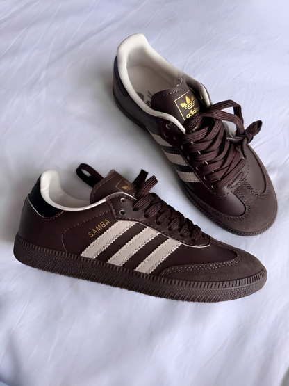 Adidass Samba Og Dark Brown Beige Gum