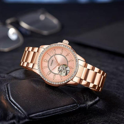 Fossill Architect Automatic Copper-Pink